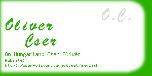 oliver cser business card